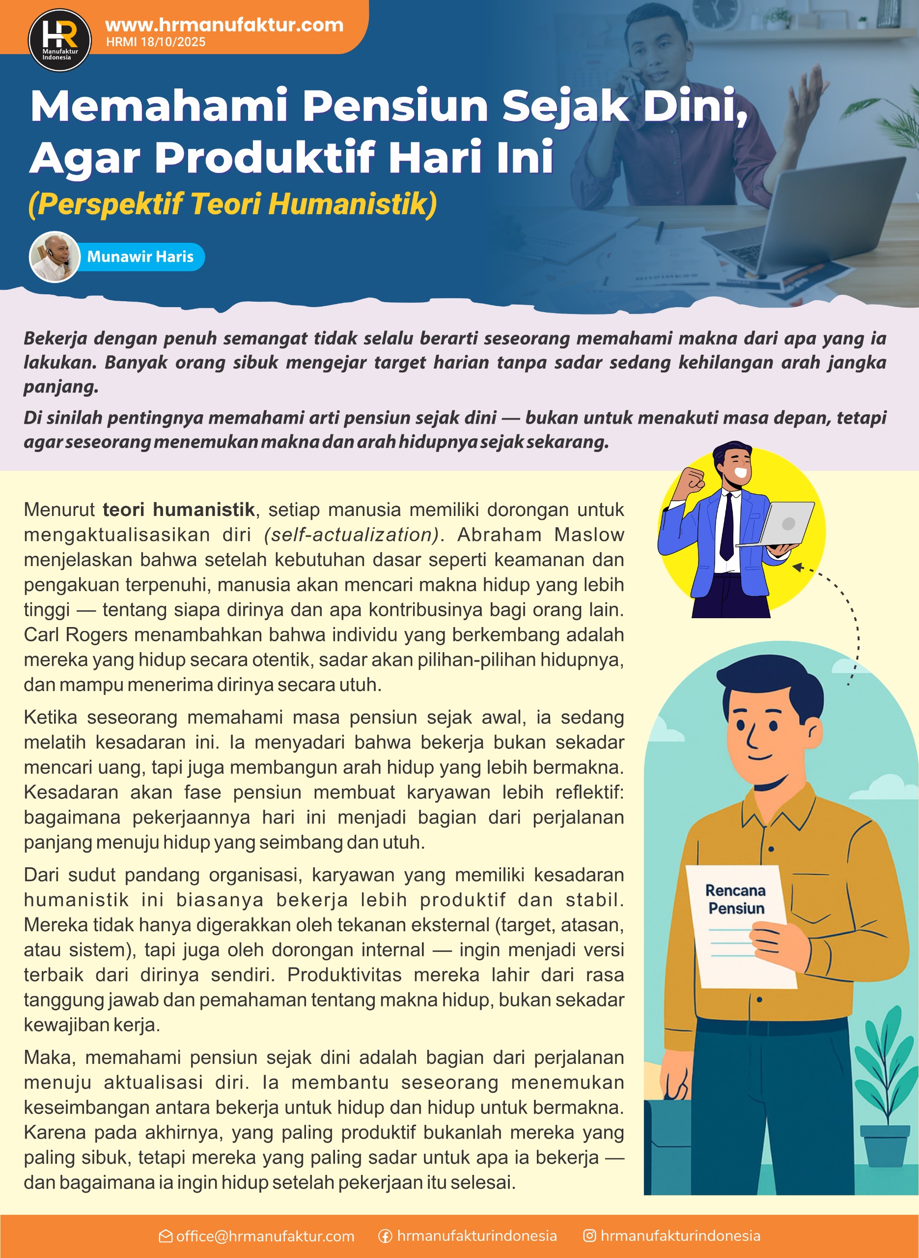 Memahami Pensiun Sejak Dini, Agar Produktif Hari Ini