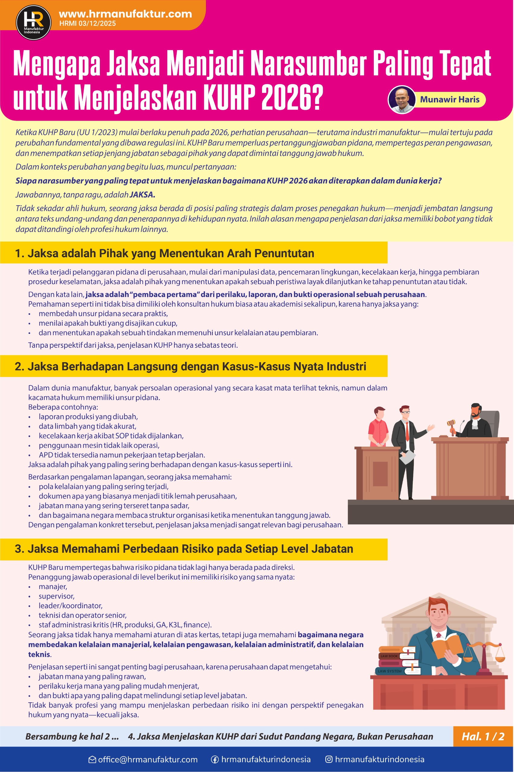 Mengapa Jaksa Menjadi Narasumber Paling Tepat untuk Menjelaskan KUHP 2026? 1 