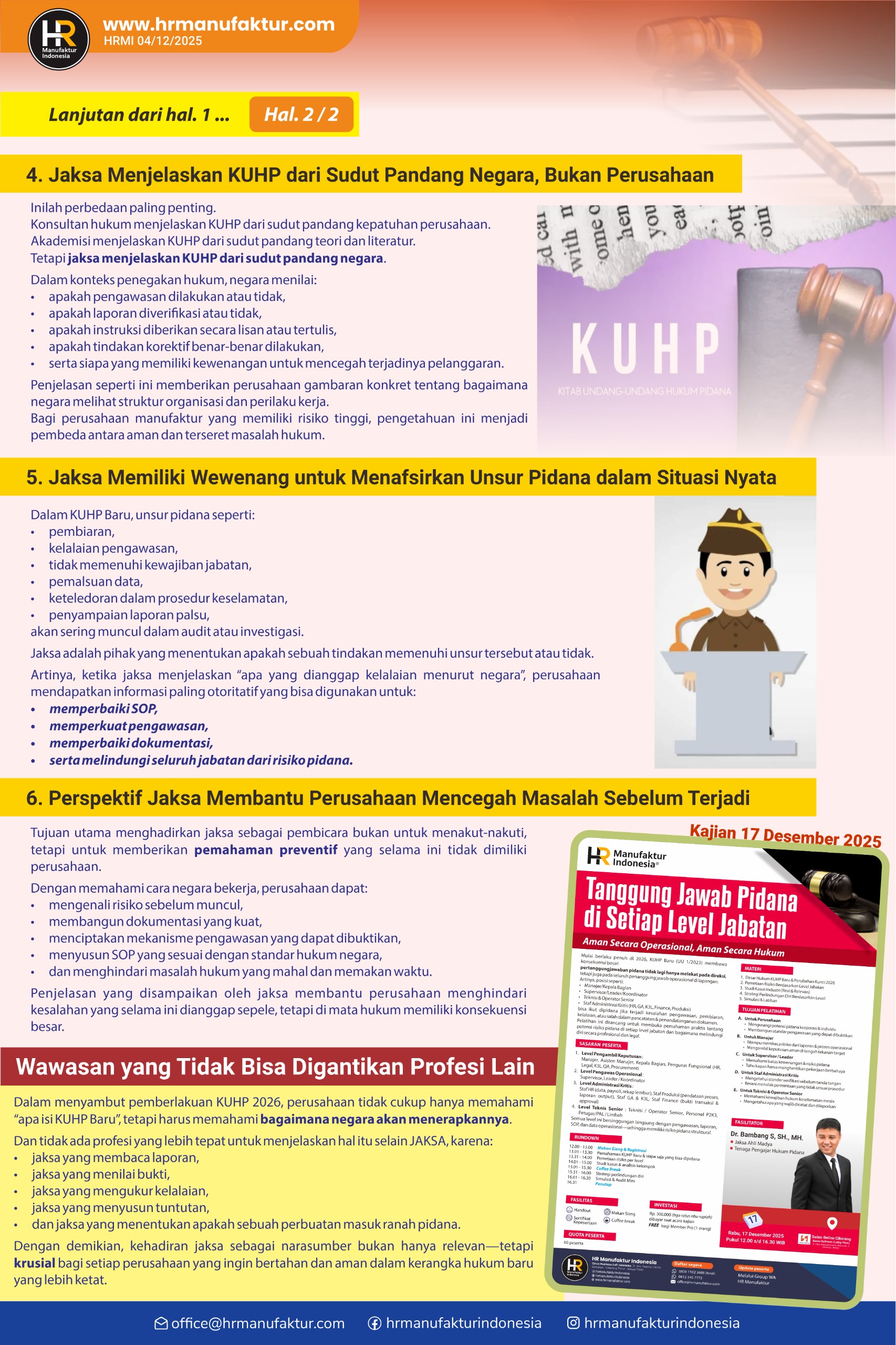 Mengapa Jaksa Menjadi Narasumber Paling Tepat untuk Menjelaskan KUHP 2026? 2