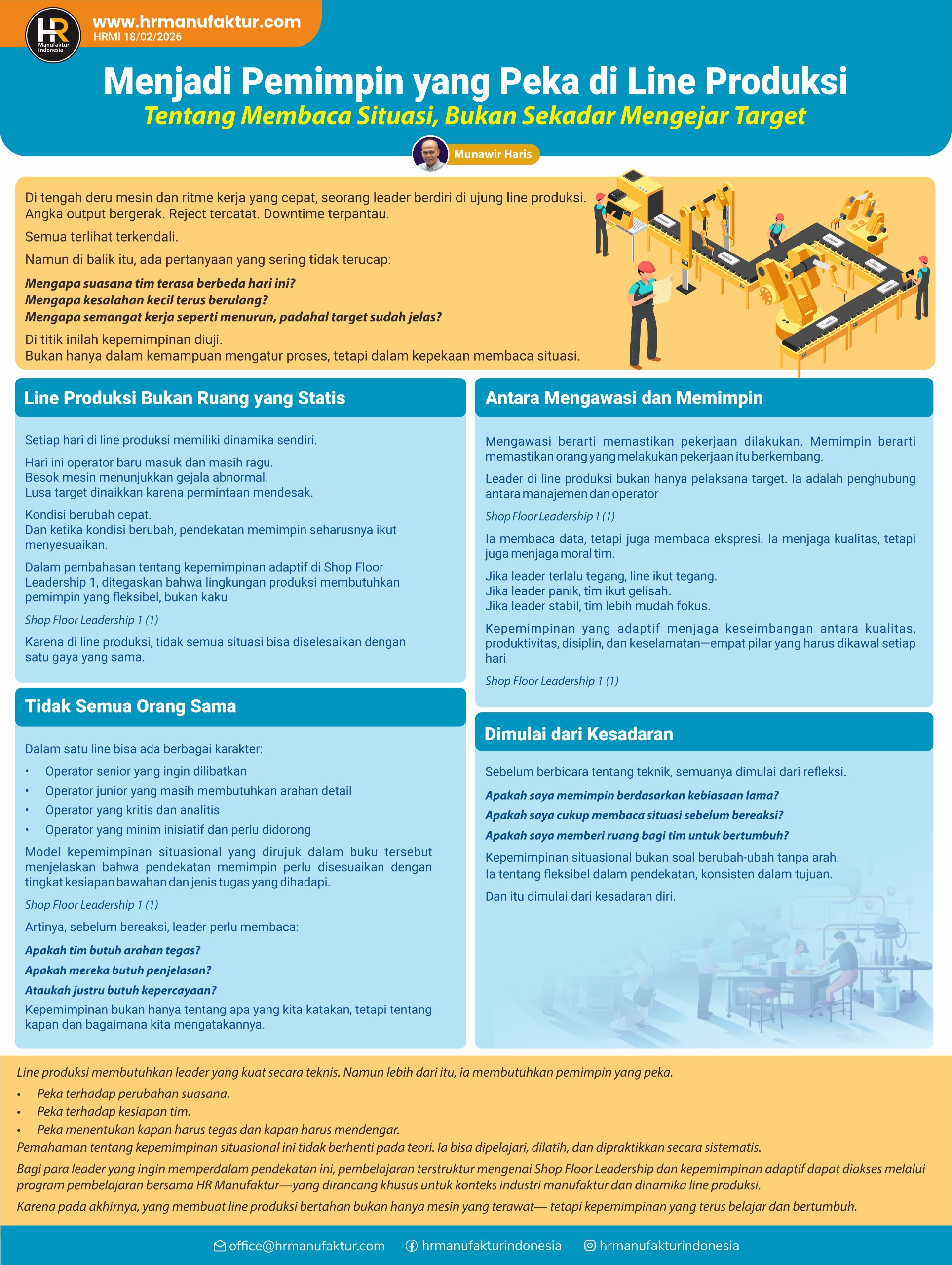 Menjadi Pemimpin yang Peka di Line Produksi - Tentang Membaca Situasi, Bukan Sekadar Mengejar Target