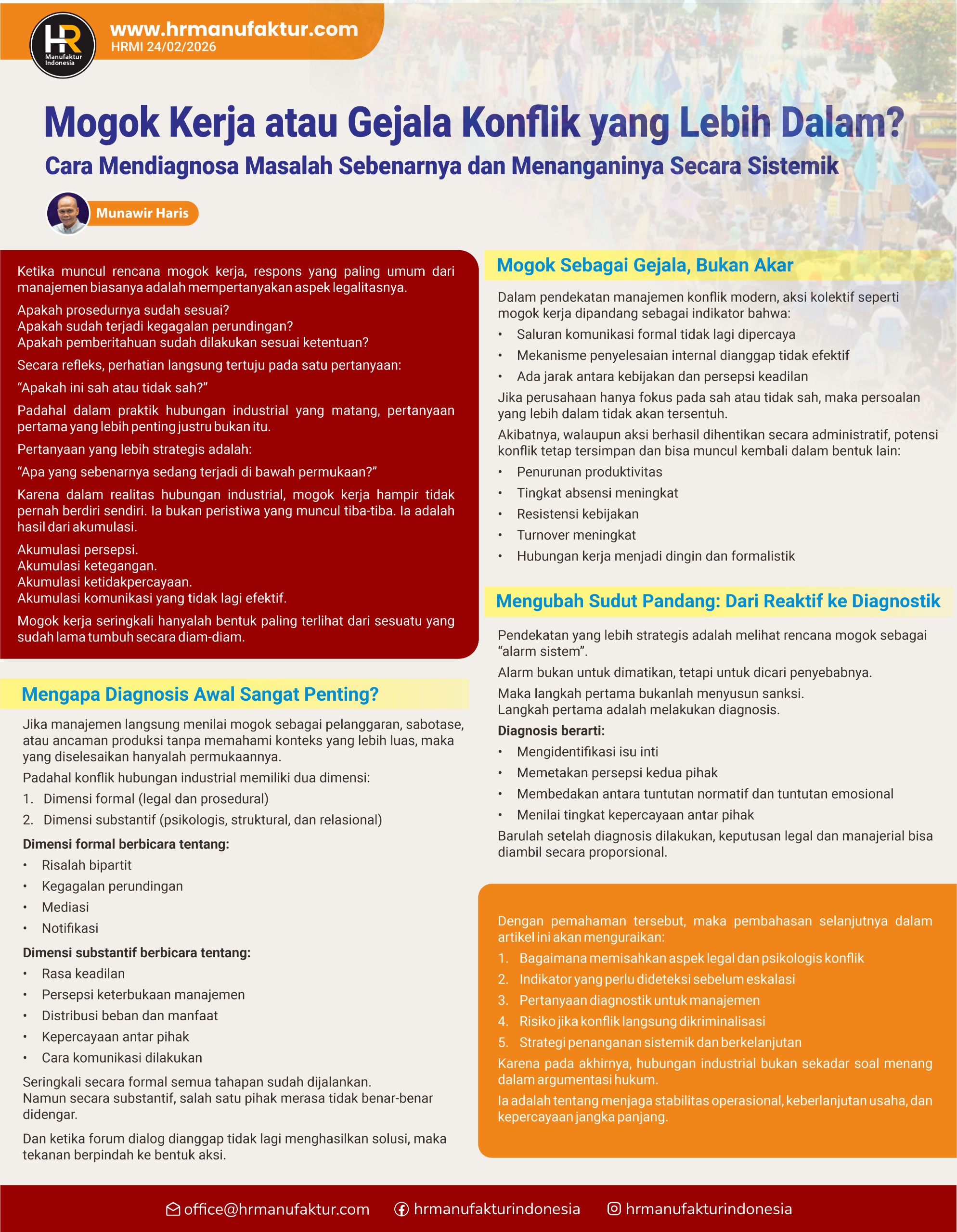 Mogok Kerja atau Gejala Konflik yang Lebih Dalam?