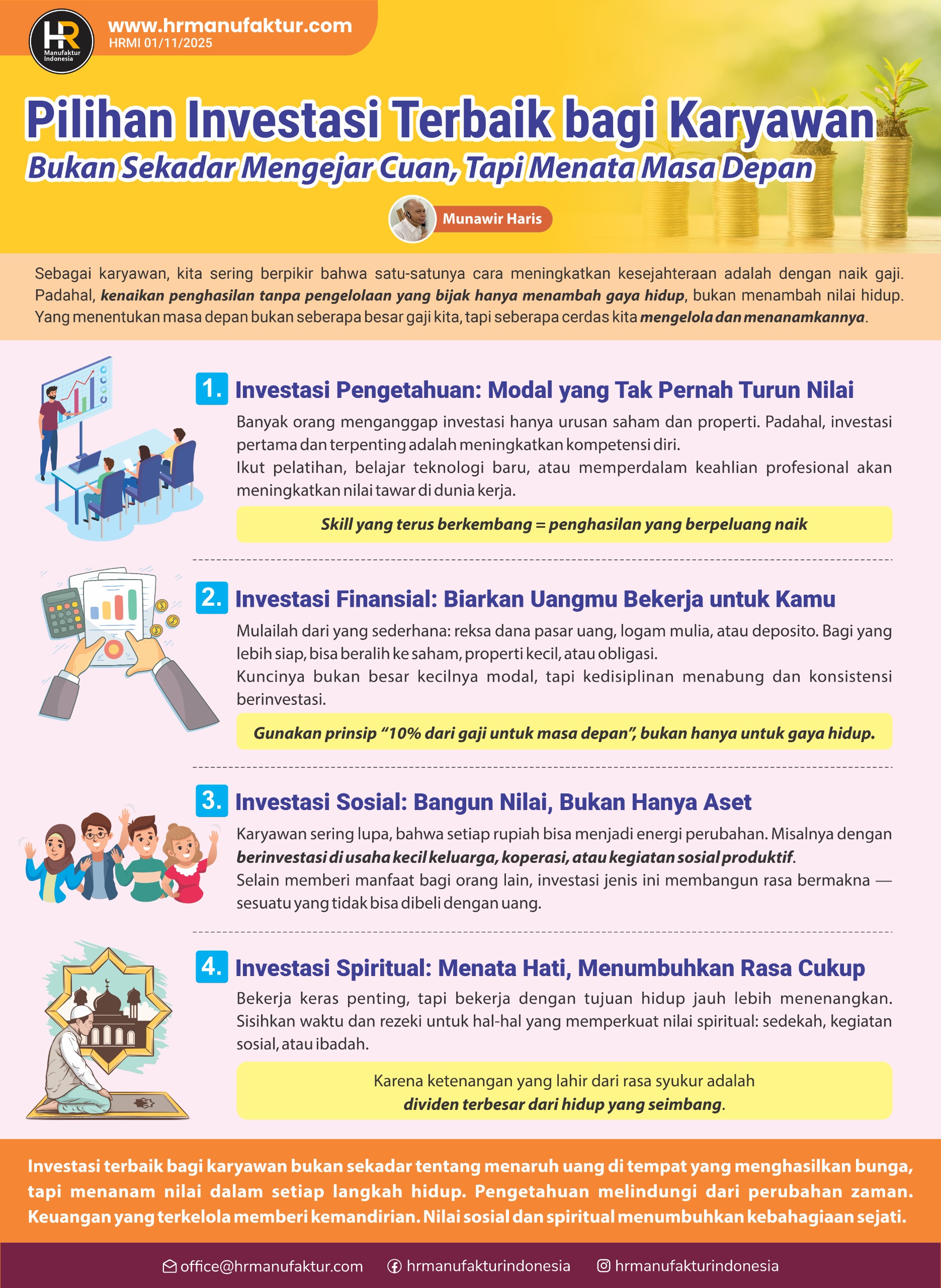 Pilihan Investasi Terbaik bagi Karyawan Bukan Sekadar Mengejar Cuan, Tapi Menata Masa Depan