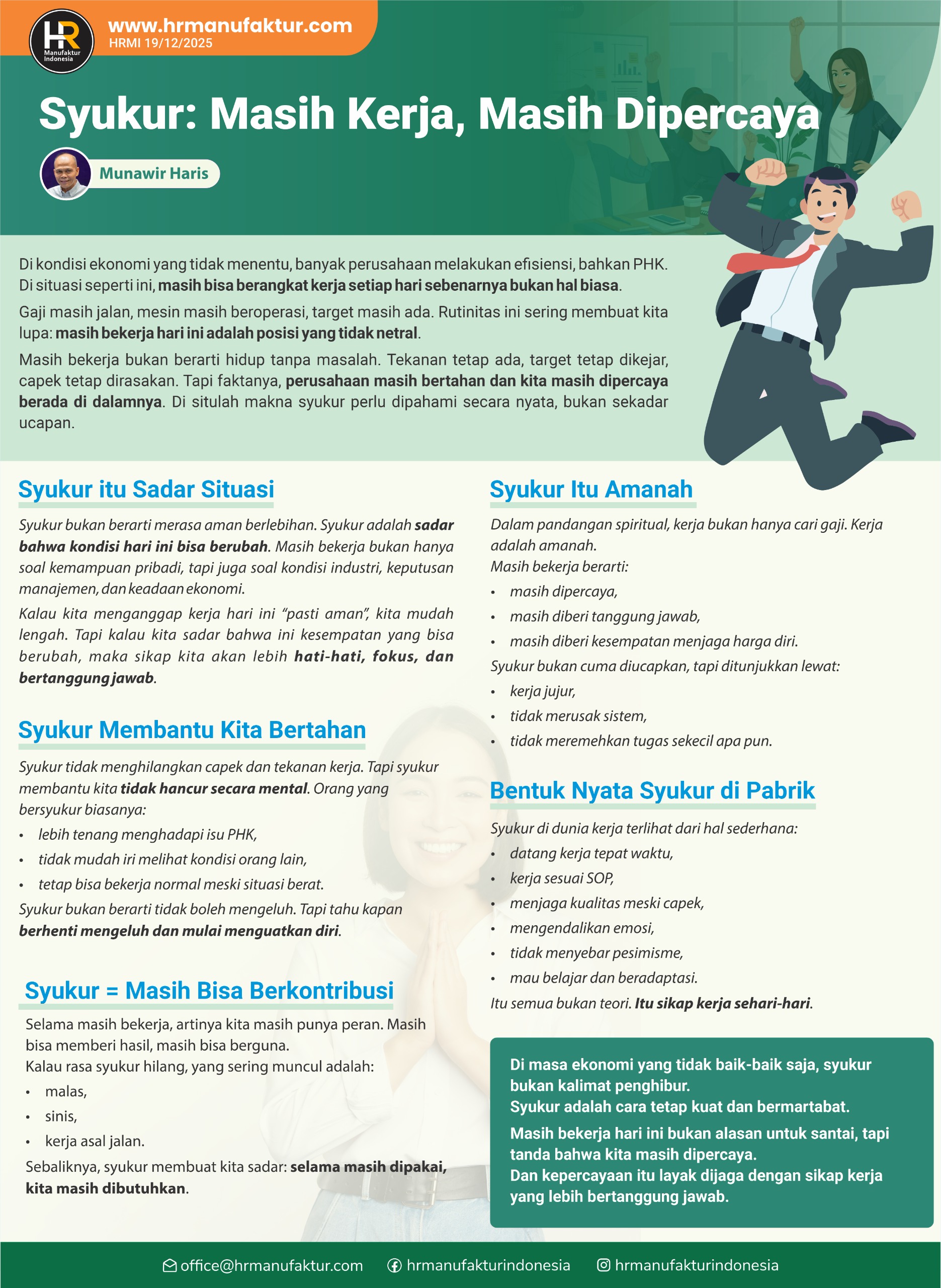 Syukur Masih Kerja, Masih Dipercaya